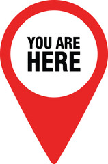 You are here map location pin gps navigation marker vector illustration eps silhouette