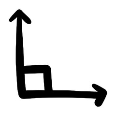 Hand-drawn ninety degree angle illustration,  Right angle diagram geometry symbols