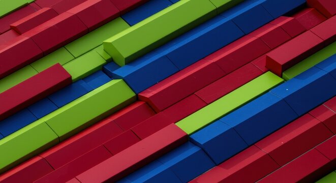 Colorful geometric pattern of overlapping rectangles