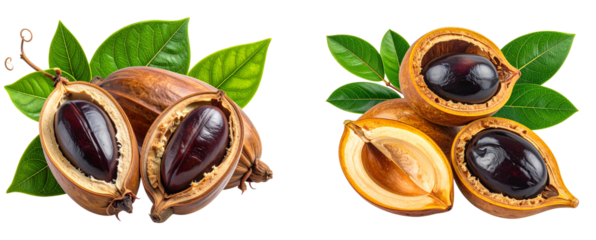 Red Guarana Pods with Seeds and Foliage – Herbal Energy Fruit