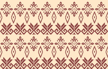 Southwest Native American seamless pattern, boho tribal Aztec Navajo geometric textile design, desert ethnic fabric background.