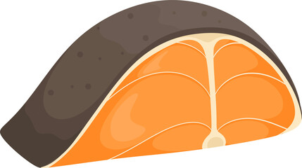 illustration salmon meat