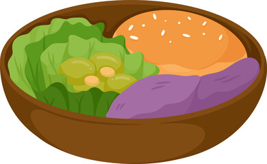 illustration vegetable bowl