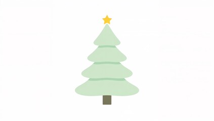 Fototapeta premium Minimalistic Flat Christmas Icon Set — Clean Vector Holiday Symbols on White Background