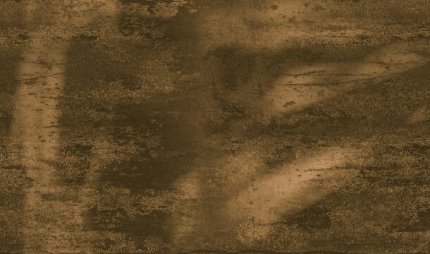A detailed, grungy brown and sepia textured background showcasing an aged, distressed surface with subtle lighter streaks and dark blotches, evoking a worn, vintage feel