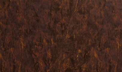 An abstract, dark reddish-brown textured surface with rough, uneven peaks and valleys, illuminated...