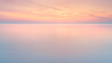 Ethereal Horizon at Twilight Over Calm Waters