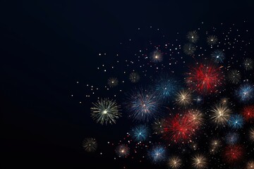 Fototapeta premium Happy new year fireworks backgrounds outdoors.