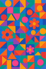 abstract shape pattern with colorful colors