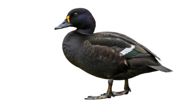 Common Eider Duck Standing on Land.