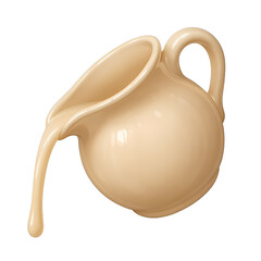 ceramic jug isolated on white background