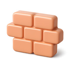 stack of bricks isolated