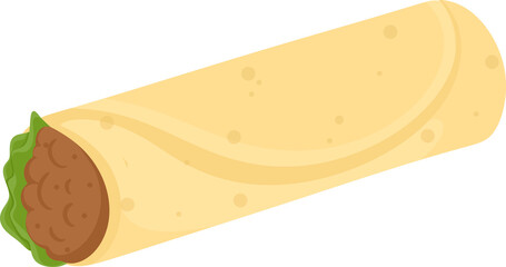 illustration mexico burrito