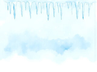 icicles on a blue background