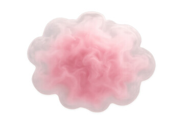 Pink smoke cloud texture creating abstract soft fluid color shapes on transparent background design element