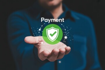 Secure payment online payment safe transaction digital banking financial technology protection concept