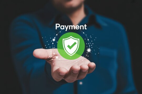 Secure payment online payment safe transaction digital banking financial technology protection concept