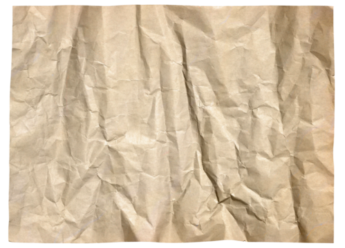 old folded crumpled brown paper sheet isolated on transparent png background,Crumpled Paper Poster Photo Effect Mockup,vintage brown folded Paper texture overlay effect