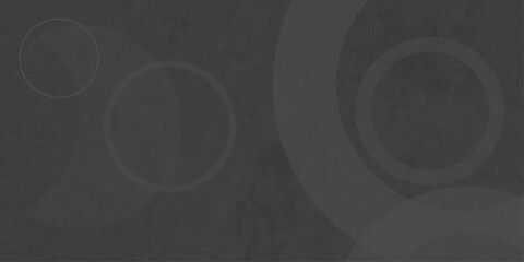 Black abstract background with black circle rings in faded distressed vintage grunge texture design. old geometric pattern paper in modern art design . Simple and elegant abstract design.