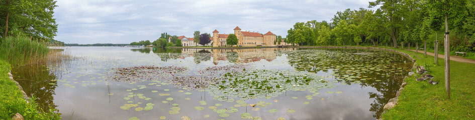 Panorama of Lake Grienerick with palace Rheinsberg about 100 kilometres northwest of Berlin