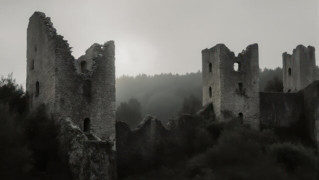 Eerie Ruins - A Glimpse into a Forgotten Past.