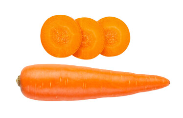 carrot isolated on transparent png ( image from camera )