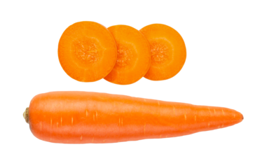 carrot isolated on transparent png ( image from camera )