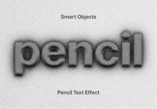 Noise Pencil Text Effect Mockup