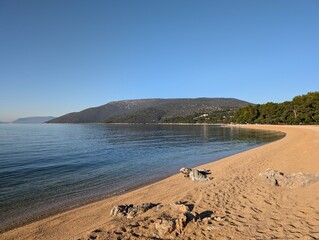 Strand Kovacine auf Cres im Winter 