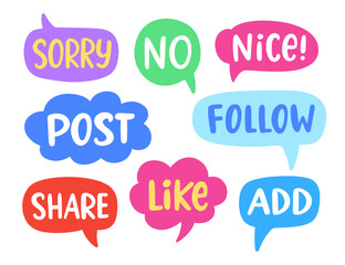 Chat Bubbles Social Media Message Speech Clouds