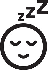 Fototapeta premium Bedtime rest icon with moon and star for peaceful night sleep, a simple sleep illustration.