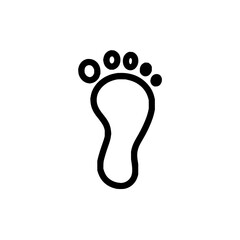 Footprint outline vector illustration for health, wellness, and medical designs, foot care and podiatry icon