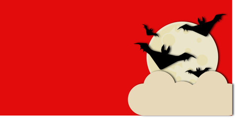 Halloween banner, party invitation.