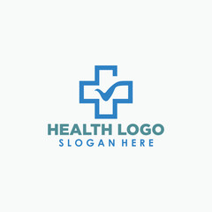 Obraz premium health check logo design template, medical icon design
