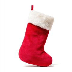 Festive red Christmas stocking decoration.
