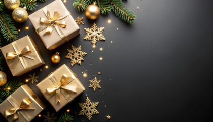 Christmas gift wrapping event cozy home setting festive decor display warm ambiance overhead view holiday cheer and joyful spirit