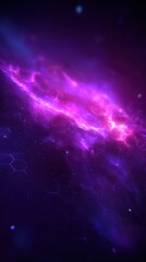 Celestial Symphony: A vibrant nebula with swirling purple and pink hues, sprinkled with countless stars, evokes a sense of cosmic grandeur and ethereal beauty.