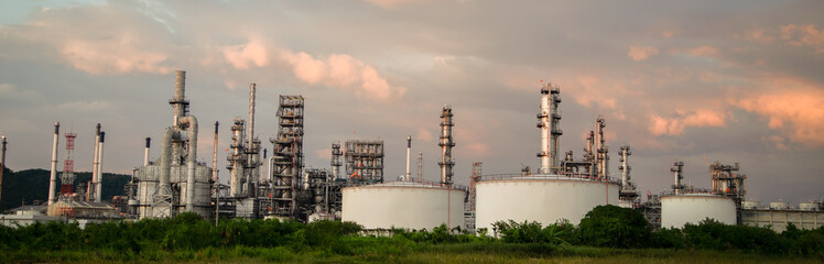 Fototapeta premium Oil and Gas Industrial zone,The equipment of oil refining,Close-up of industrial pipelines of an oil-refinery plant,Detail of oil pipeline with valves in large oil refinery.