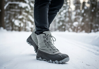 Zero Waste Winter Boots Sustainable Leather Recycled Sole Biodegradable Laces Green Holiday Footwear Organic Padding Compostable Insole Earth-Friendly Trek Plastic-Free Cozy Moccasin Modern Festive St