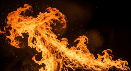 Dynamic Fire Flames with Sparks