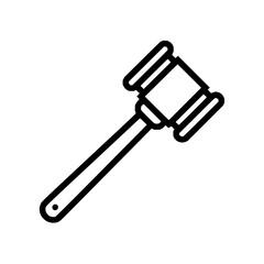 Gavel auction judge law court legal symbol justice hammer wooden bid decision authority icon vector design