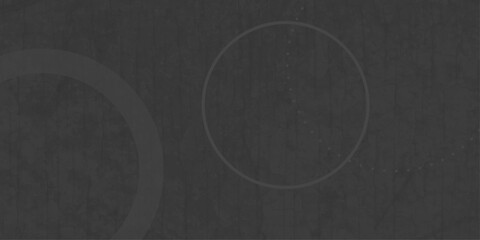 Black abstract background with black circle rings in faded distressed vintage grunge texture design. old geometric pattern paper in modern art design . Simple and elegant abstract design.
