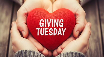 Heart with giving tuesday text