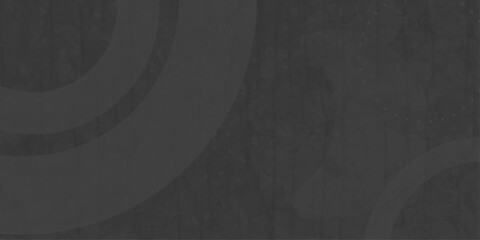 Black abstract background with black circle rings in faded distressed vintage grunge texture design. old geometric pattern paper in modern art design . Simple and elegant abstract design.