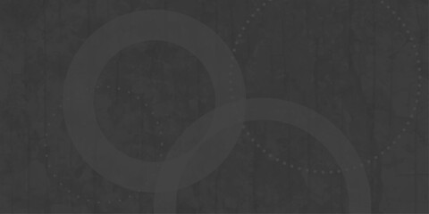 Black abstract background with black circle rings in faded distressed vintage grunge texture design. old geometric pattern paper in modern art design . Simple and elegant abstract design.