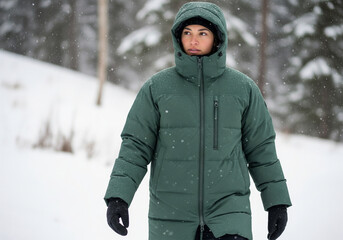 Earth-Friendly Parka Sustainable Down Recycled Shell Zero-Waste Insulation Biodegradable Zipper Green Holiday Jacket Organic Hood Compostable Trim Earth-Friendly Warm Layer Plastic-Free Festive Coat