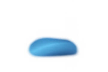 Blue gradient amorphous blob fluid shape element on transparent background vector illustration