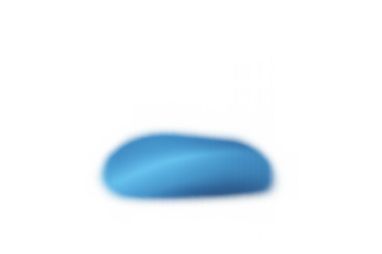 Blue gradient amorphous blob fluid shape element on transparent background vector illustration