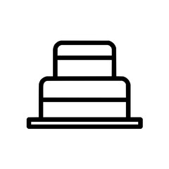 Cake vector icon dessert bakery pastry sweet food celebration party birthday wedding cake design line art 100