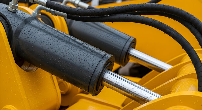Explore the robust hydraulic cylinders and precision engineering of heavy machinery, showcasing power, reliability, and efficiency in industrial applications.